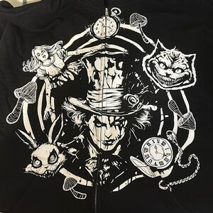 Hot Topic, Social Collision, Dark Alice, Mad Hatter Zipper Hoodie Womens 3x